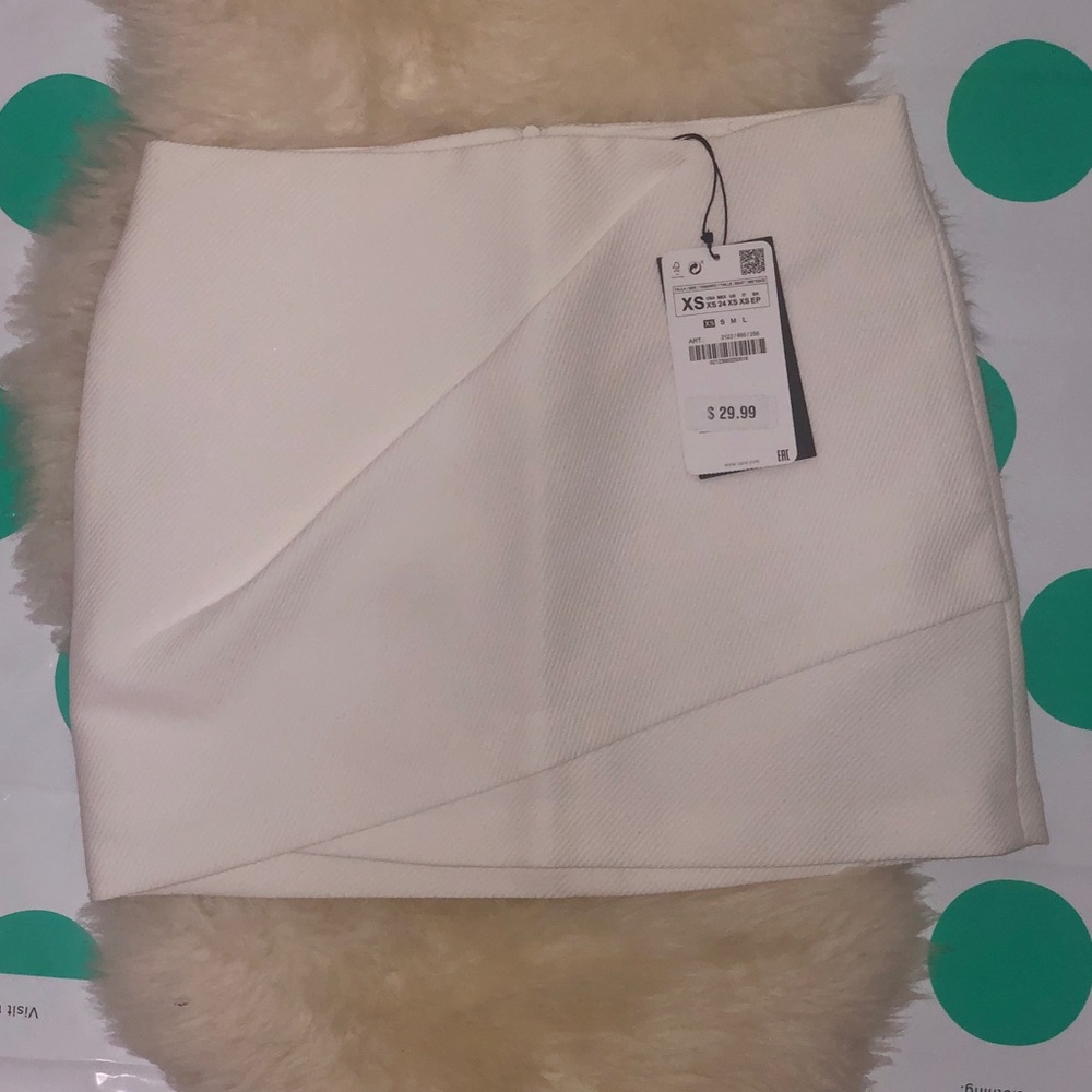 Zara White Mini Skirt